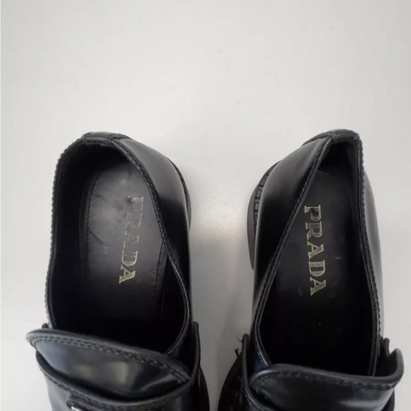 Prada brushed chocolate loafers - Picture 6 of 10